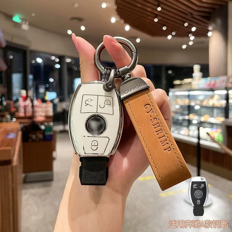 

Car Key Cover Case for Mercedes Benz W176 W201 S C200 W205 C257 Benz W177 Clk 320 W213 W211 Cla W204 Classe A S GLA AMG Llavero