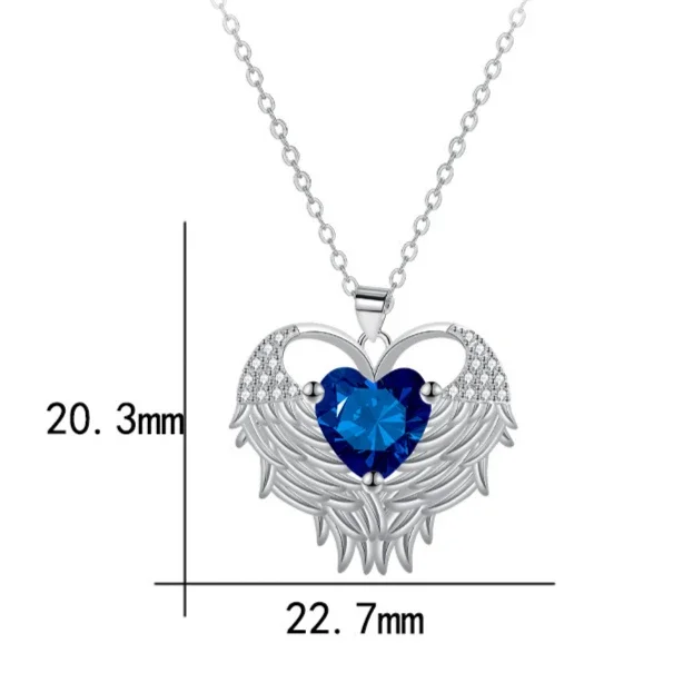 Королевское синее ожерелье с подвеской в виде сердца для женщин ожерелья
