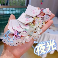 10 pairs kawaii sanrios anime kuromi melody cinnamoroll girls rubber band hairpins pin slid clip fashion hair accessories gift