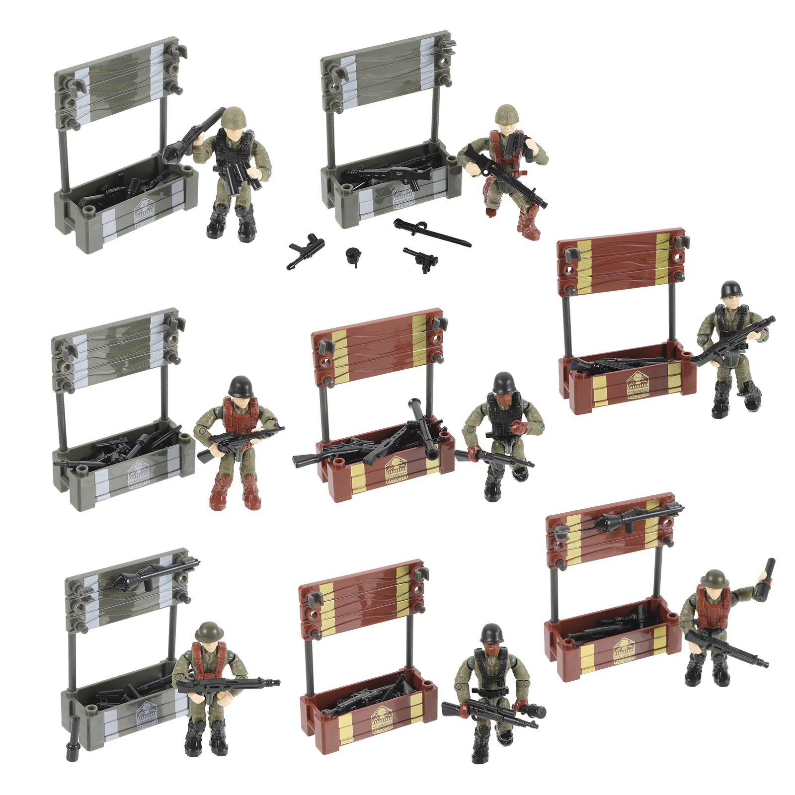 

8pcs Miniature People Models Mini Soldier Figures Miniature Scenes Miniature Figurines