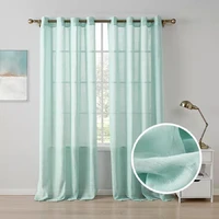 translucent tube curtains for living room solid colour thin window treatment rod tulle curtains for bedroom 1 piece