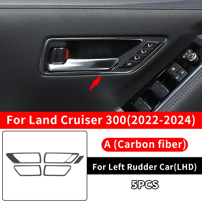 

Для 2021 2022 2023 2024 Тойота Ленд Крузер 300 Нержавеющая сталь Ручка двери автомобиля Внутренняя чаша LC300 FJ300 Тюнинг Интерьер Модернизированный Принадлежности Toyota Land Cruiser 300