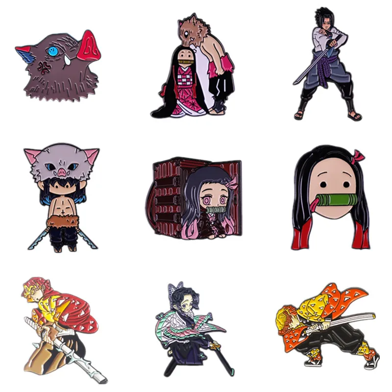 

Japanese Ninja Samurai Cartoon Brooch Anime Character Metal Enamel Badge Fashion Lapel Pin Corsage Jewelry Accessory Friend Gift