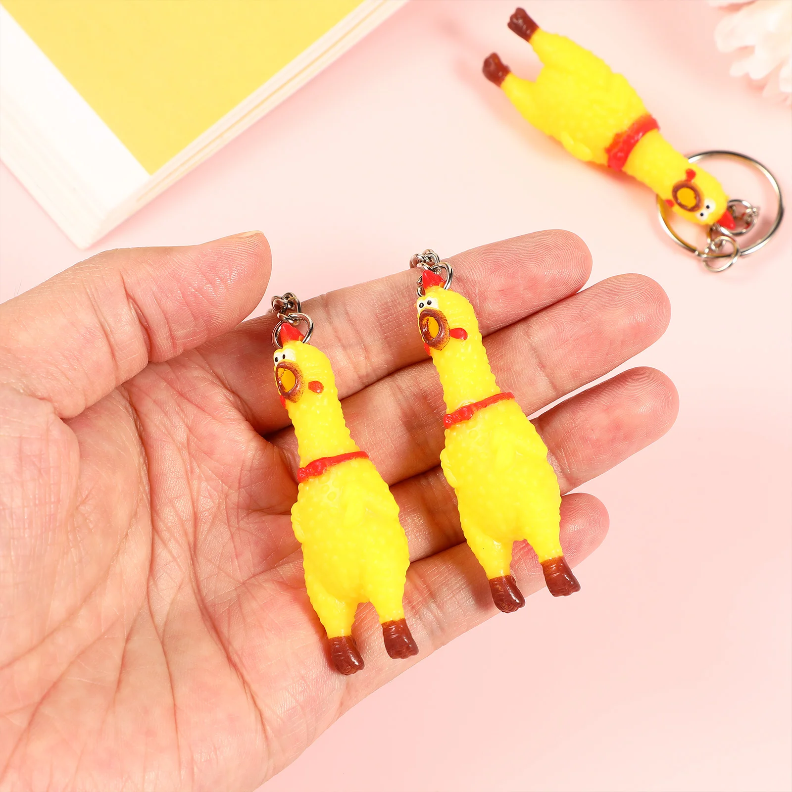 3 шт. игрушка-курица кричащий брелок подвески игрушки кулон детский