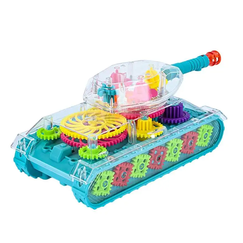

Игрушечный танк для малышей, прозрачный танк, игрушка с искусственной музыкой, Модели механических Танков для дошкольного обучения, маленькие автомобили для мальчиков и девочек