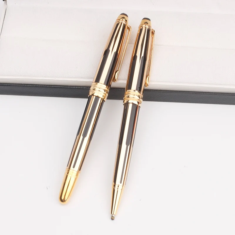 

Office MB Solitaire Gold Ballpoint Rollerball Pens Gel Ink Full Metal Executive Writing Pen Business Stationary Gift