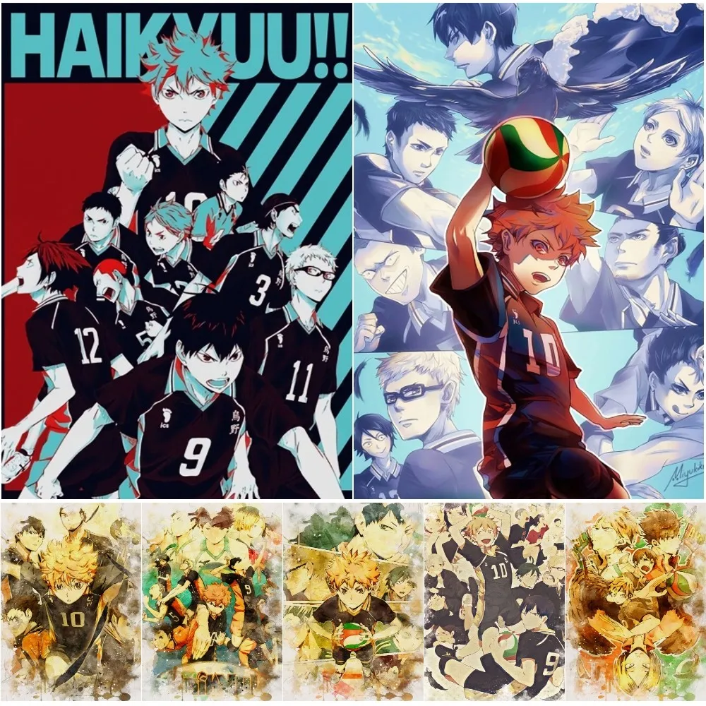 Постер Haikyuu из аниме с бумажным принтом для дома, гостиной, спальни, входа в бар, ресторана, кафе, художественное украшение с рисунком
