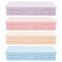 4pcs stackable for student plastic pencil box stationery box pencil box pencils storage container pencil plastic case
