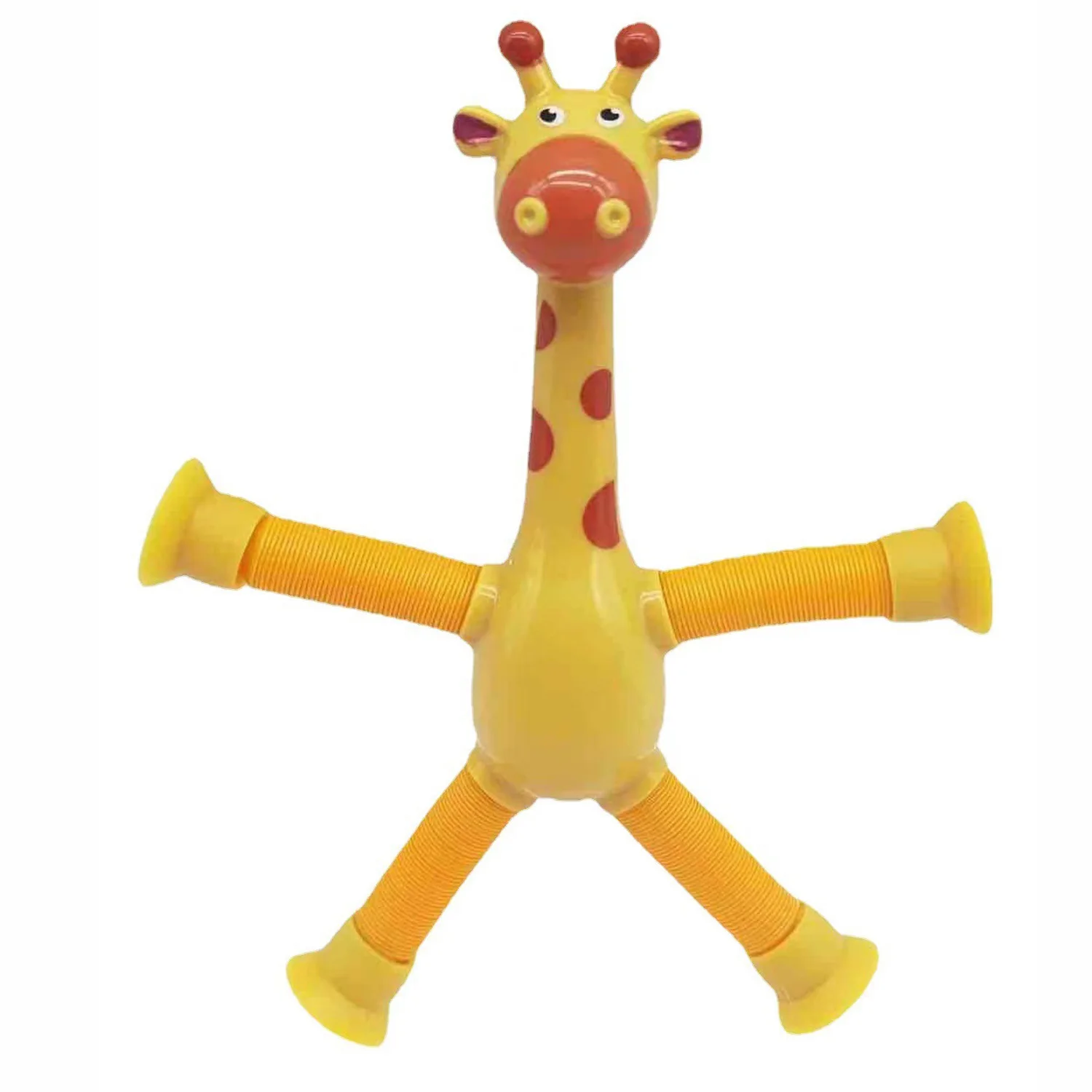 

Новинка, креативная телескопическая игрушка на присоске с мультипликационным изображением жирафа, универсальная светящаяся игрушка для д...