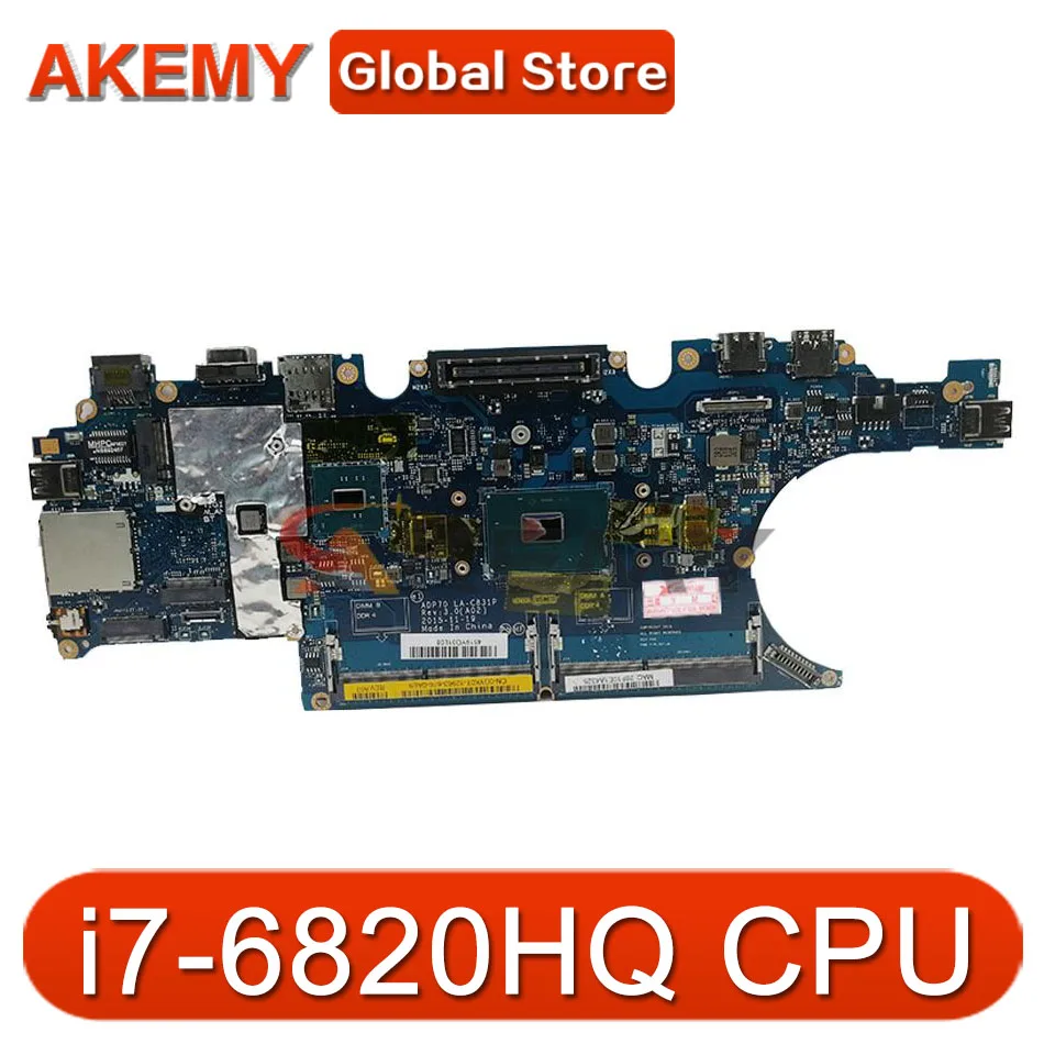 

For DELL Latitude E5470 5470 Laptop Motherboard CN- 0476JC LA-C831P With i7-6820HQ Mainboard 100% working