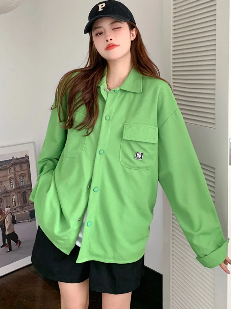 

Модная женская одежда, блузки большого размера, шифоновая Повседневная рубашка с отложным воротником, Офисная Женская блузка, рубашки в пол...