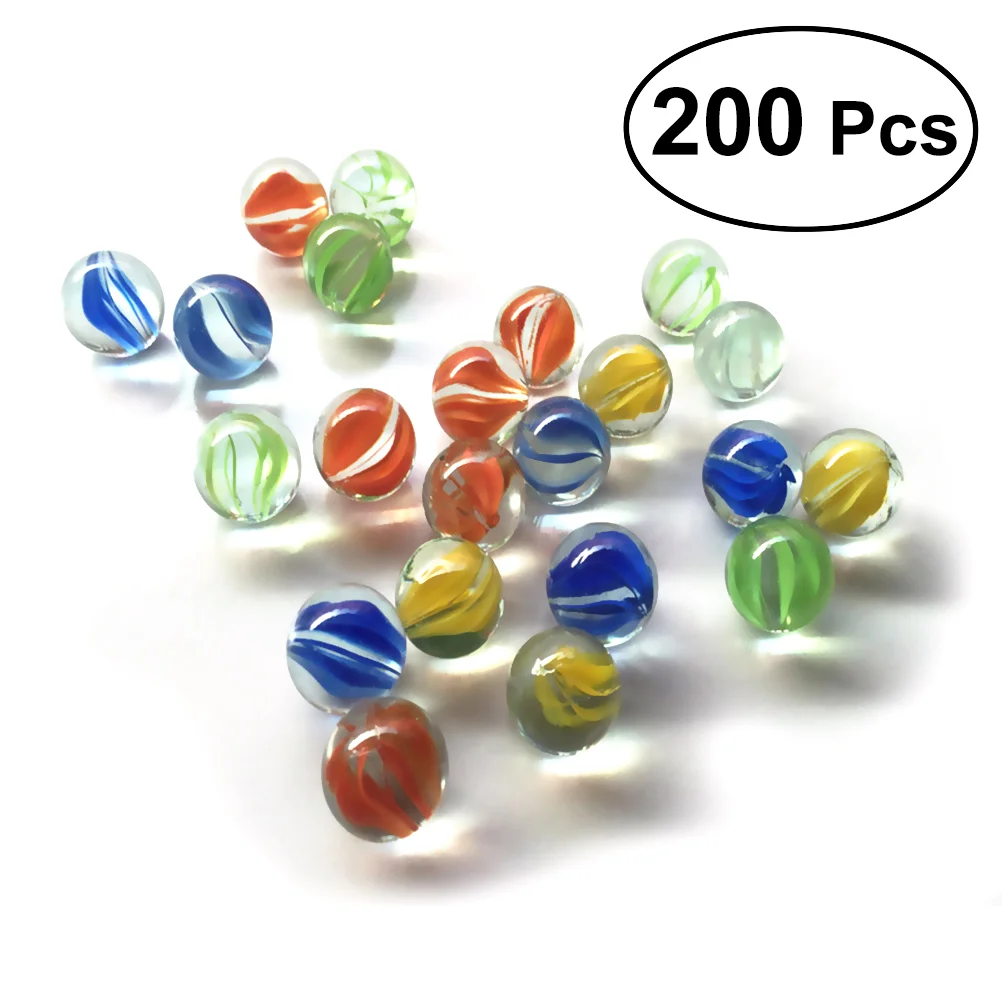 

Набор из 200 16 мм стеклянных шариков «кошачьи глаза» и мраморных шариков с красочным узором стеклянные шарики для детей