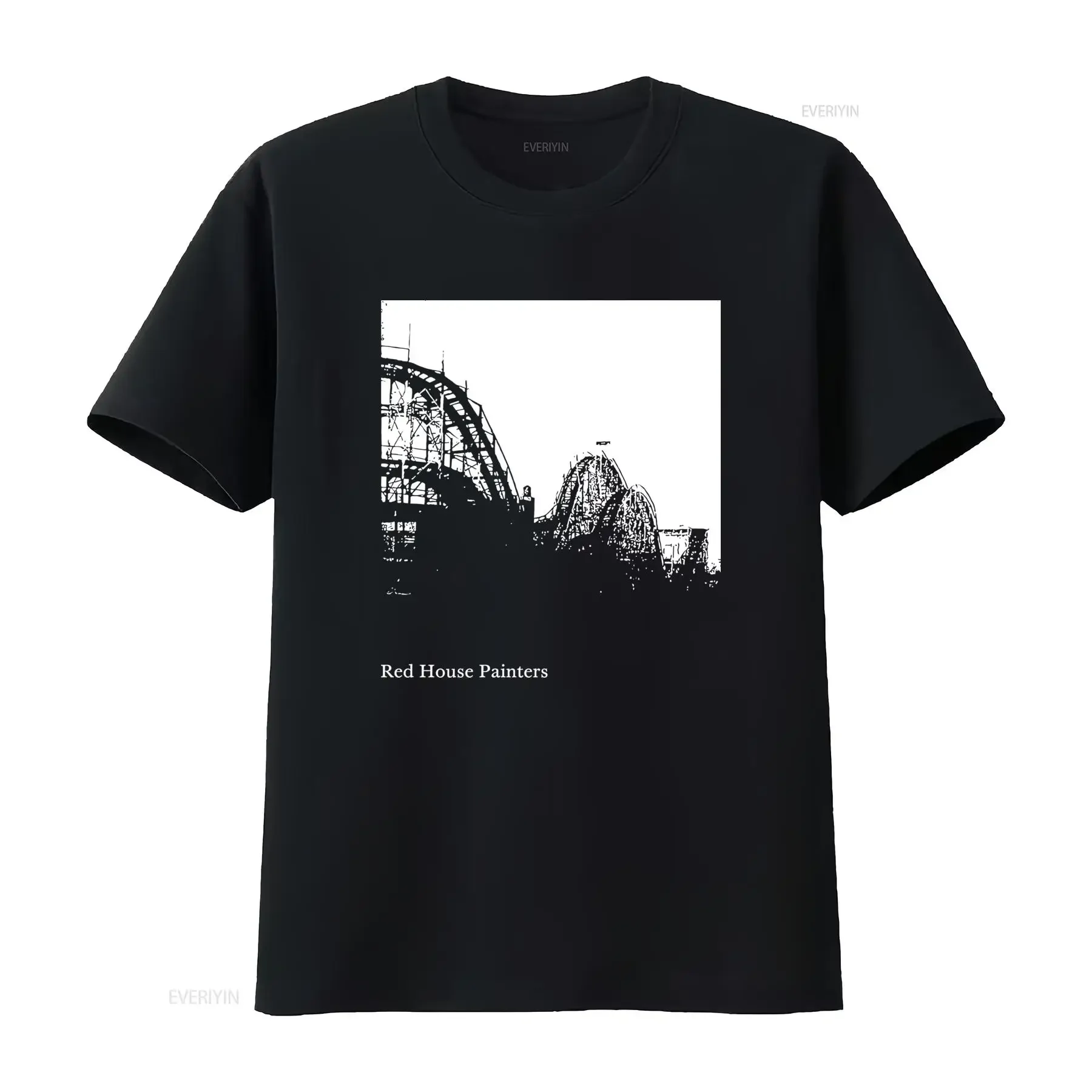 Фото Футболка Red House Painters Roller Coaster Art для фанатов, винтажная, дышащая, унисекс, универсальная, удобная, в стиле стритвир №1