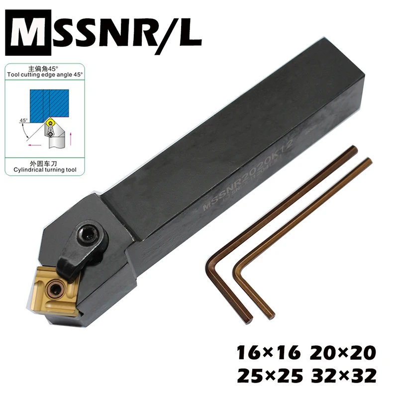 

1PCS Lathe Cutter MSSNR1616H12 MSSNR2020K12 MSSNR2525M12 MSSNR3232P12 External Turning Tool Holder MSSNR MSSNL CNC Lathe Tools