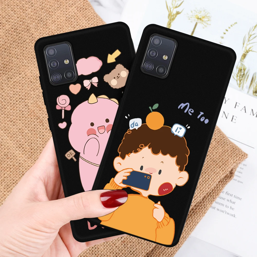 

Cute Couple Case for Samsung Galaxy A03 Core A13 5G Cover for Samsung A52 A12 A51 A52s A32 A71 A50 A72 A21S A31 A70 5G Fundas