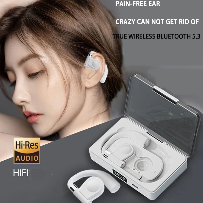 

TWS True Wireless Bluetooth 5.3 Headphones Sports Earphones Waterproof Headsets Bone Conduction Noise Reduction Earbuds