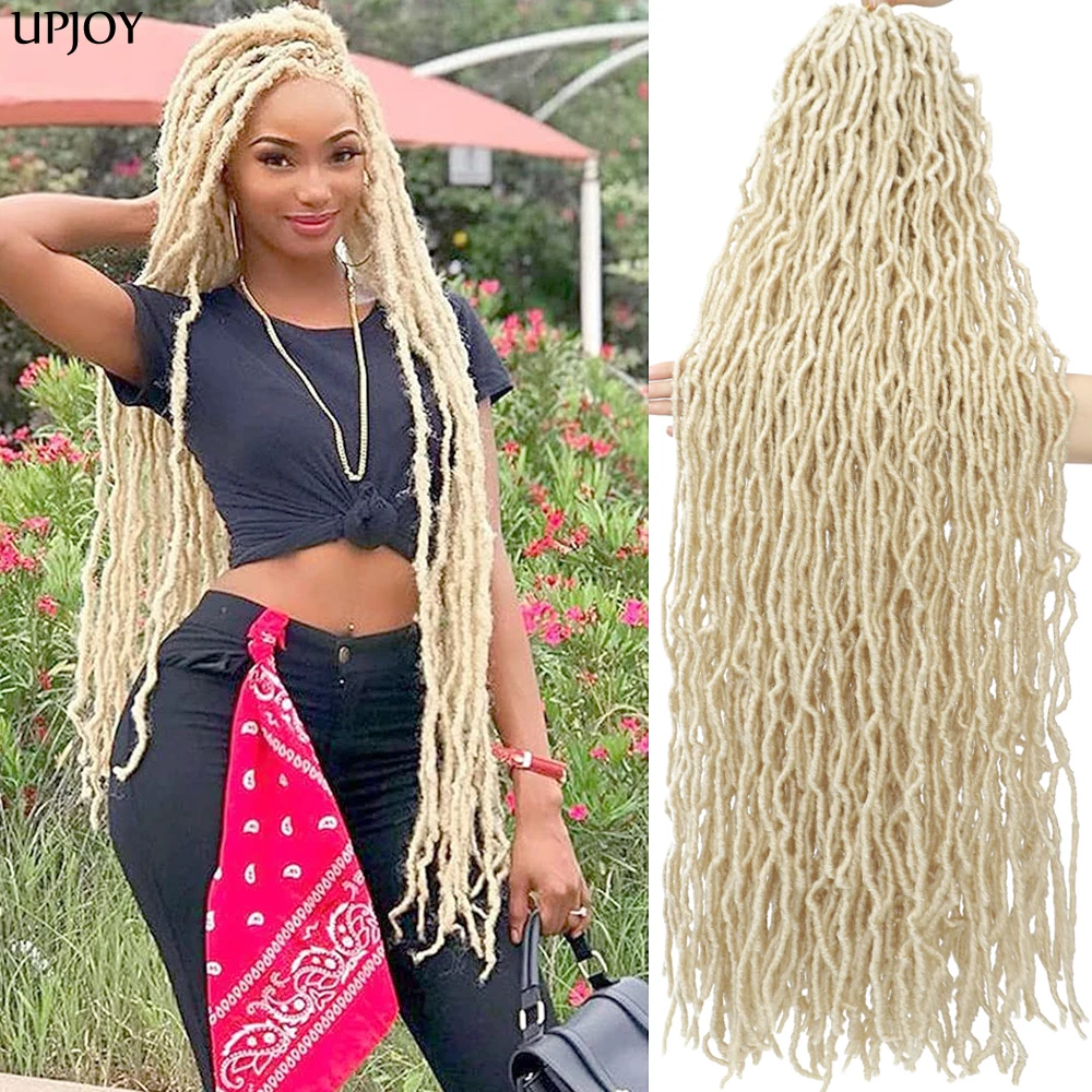 Soft Locs 36 Inch Crochet Hair Faux Locs Crochet Braids Hair Synthetic Curly Soft Faux Locs Hair Extension 18 inch Goddess Locs