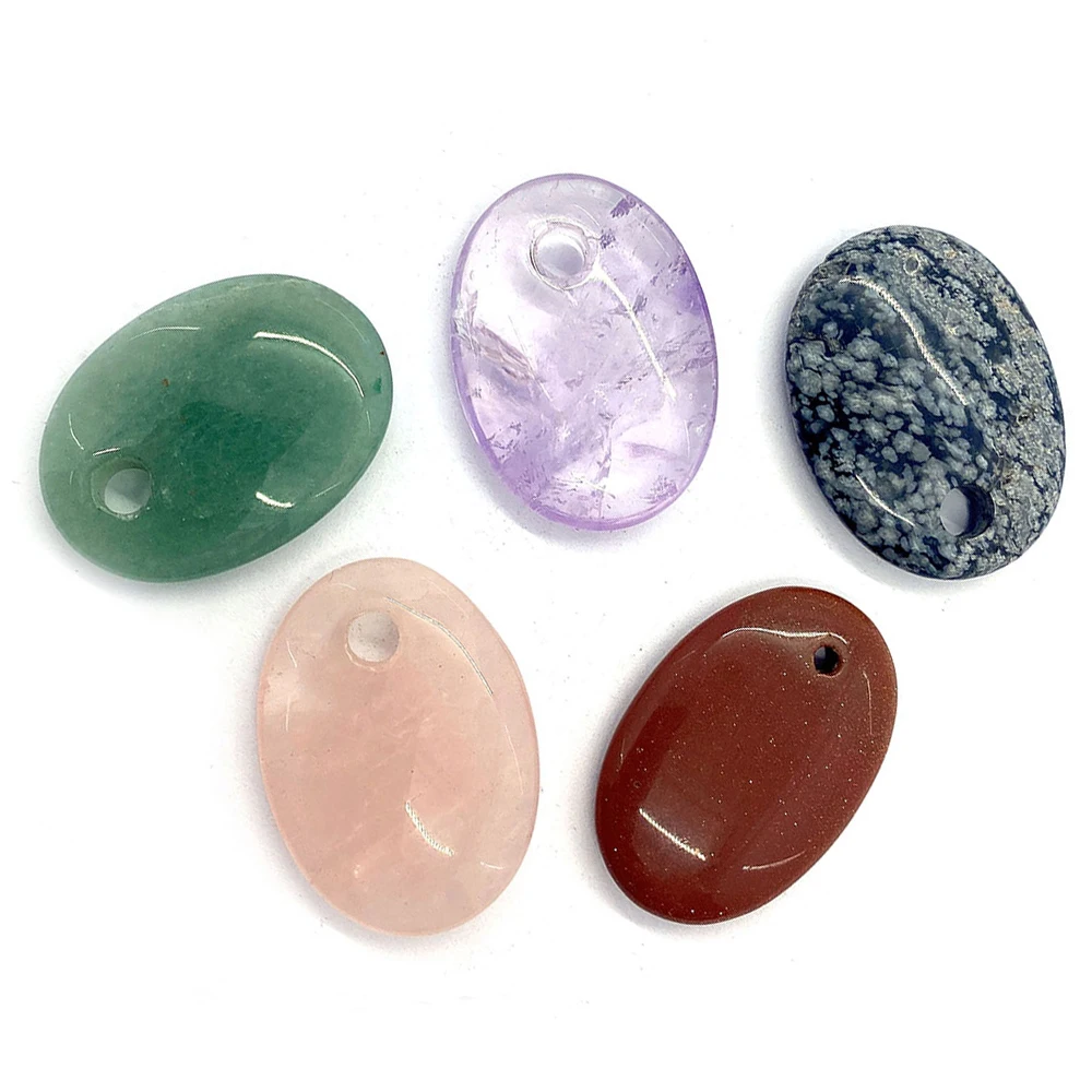 

Fashion Pink Crystal Natural Stone Necklace Pendant Agate Pendant Charm DIY Fashion Making Bracelet Earring Jewelry Accessories