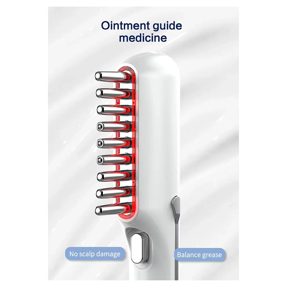 Электрическая массажная расческа для роста волос микротоковый аппликатор кожи
