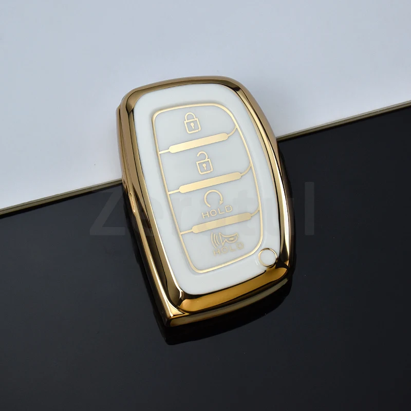 Мягкий ТПУ чехол для автомобильного ключа с 3/4 кнопками Hyundai Elantra Creta Ix35 Ix45 I10 I30 I40