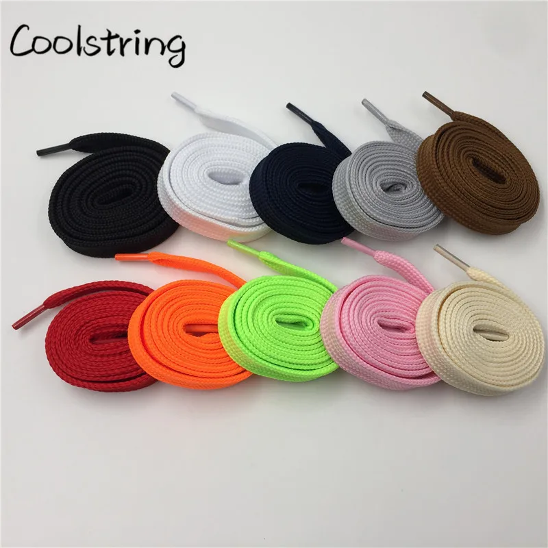 Coolstring Heavy Duty Polyester Double Layer Boots Laces Sneaker Athletic Flat Wide Shoes Strings 18mm Width Shoelaces Lady Cord