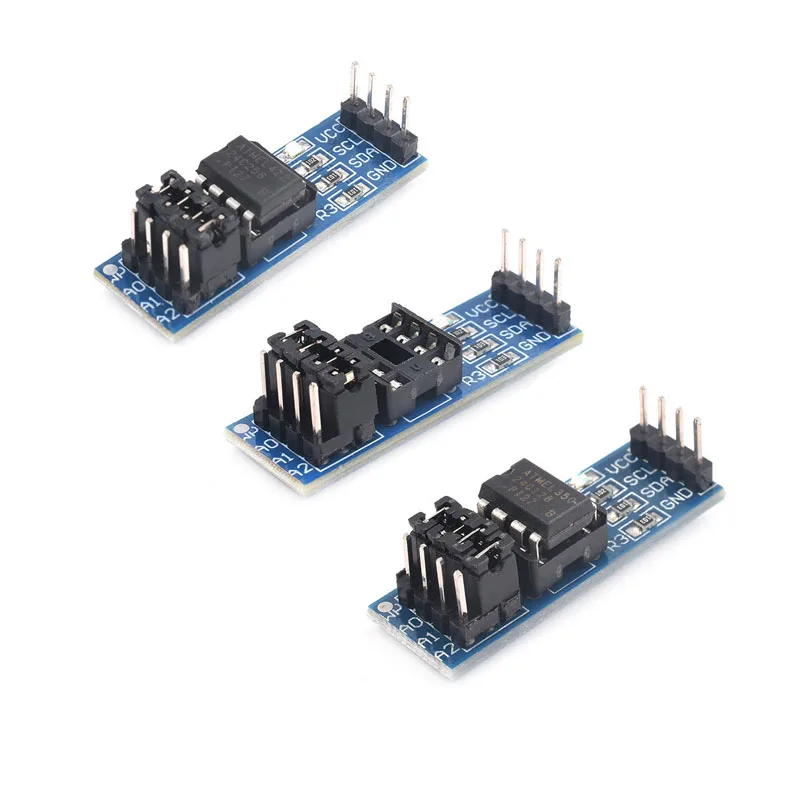 

1/2Pcs AT24C128/AT24C256/Module Without Chip EEPROM Memory Module Optional I2C Interface Onboard 8P Chip Holder