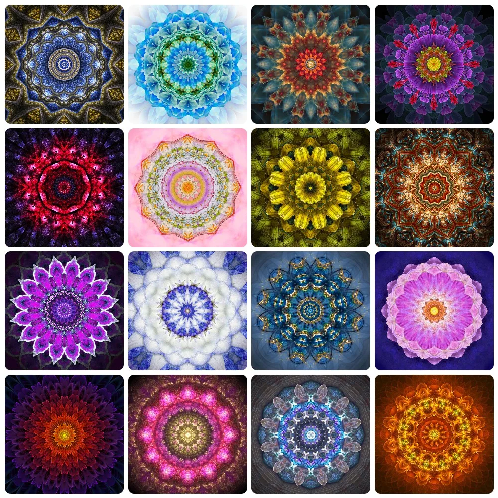 

ZOOYA Rhinestone Mosaic Art Full Diamond Embroidery Mandala DIY 5D Diamond Painting Abstract Flower Cross Stitch Kits Home Decor