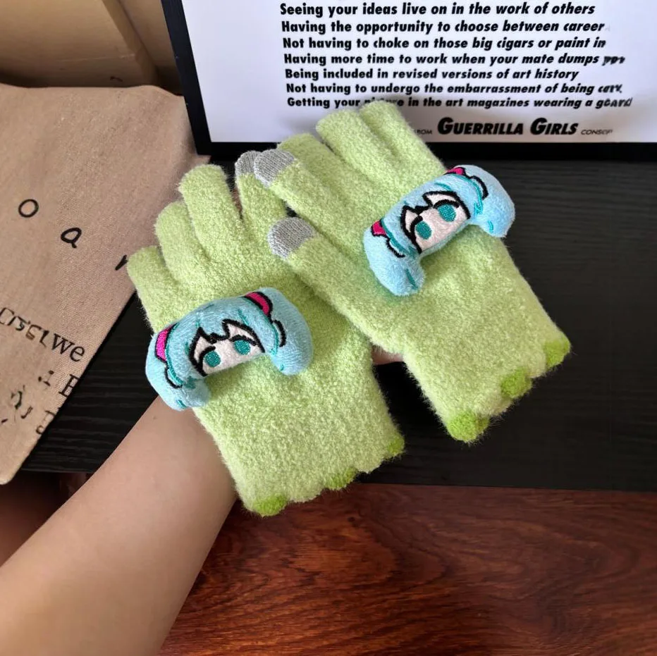 Фигурка японского аниме Хацунэ Мику перчатки с сенсорным экраном для детей