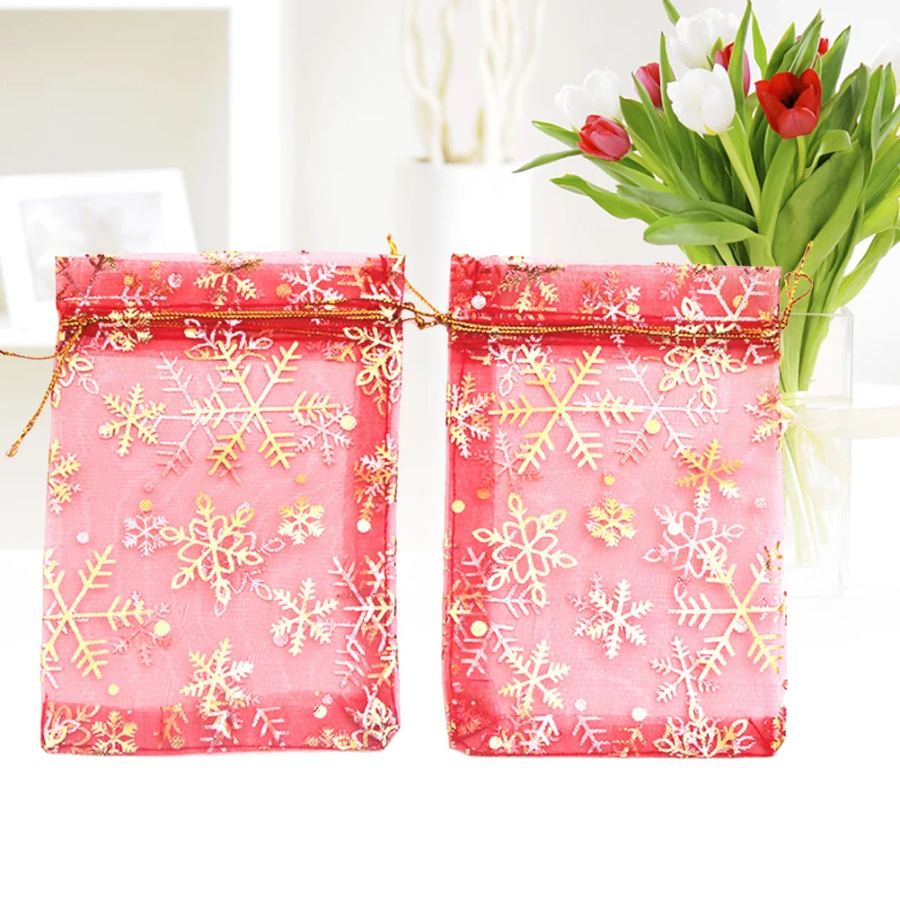 

Bags Mini Favor Organzajewelry Drawstring Burlap Party Mesh Heart Sheer Candy Christmas Pouches Valentines Valentine Boxes Kids