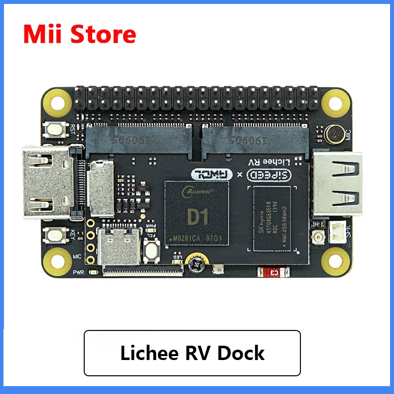 Sipeed Lichee rv Dock Allwinner d1 Placa de Desenvolvimento Risc-v Linux Starter Kit Quadro demonstração