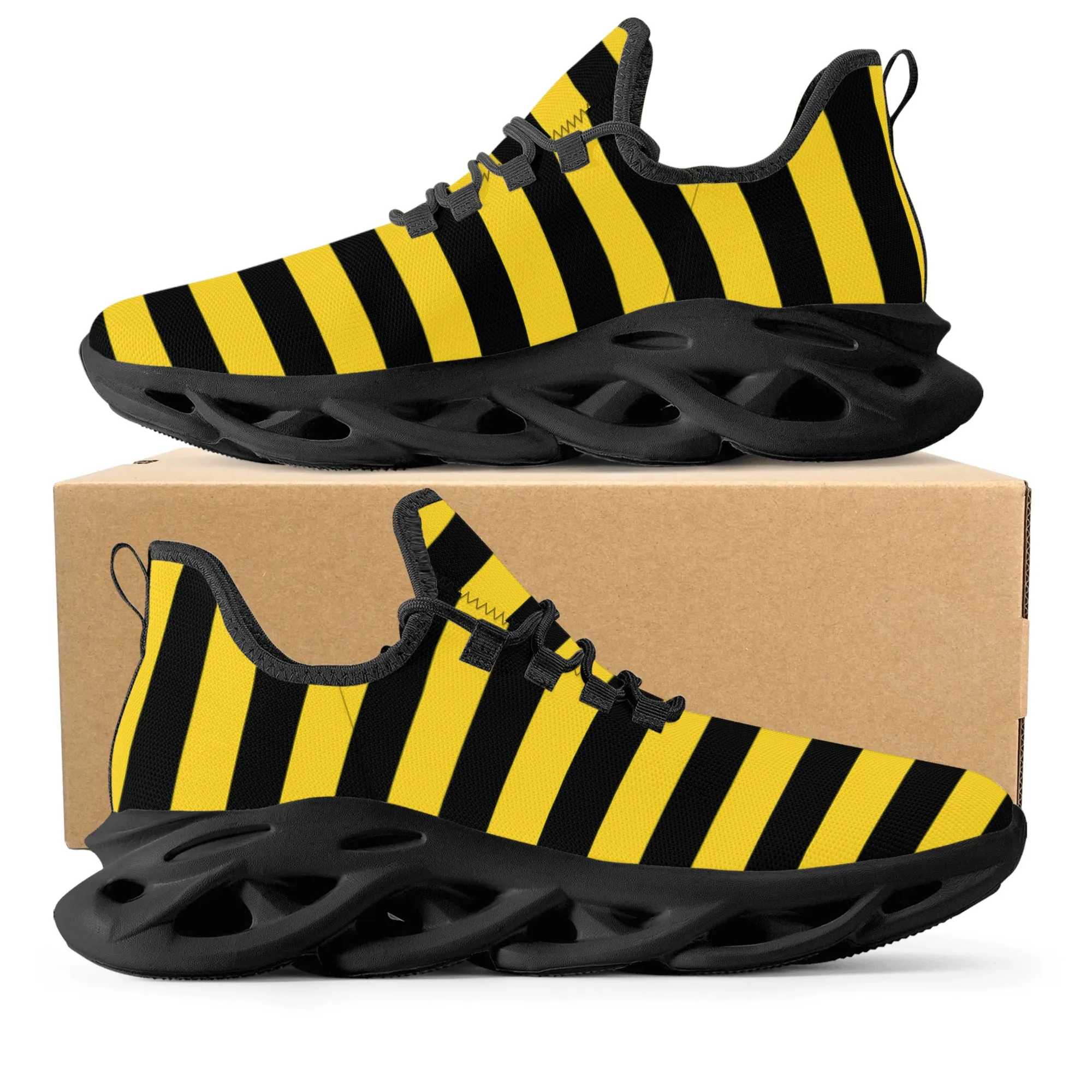 

Color Striped Design Fashion Funny Sneakers Mens Womens Teenagers Breathable Mesh Casual Running Shoes Lace-Up Basketball Shoe