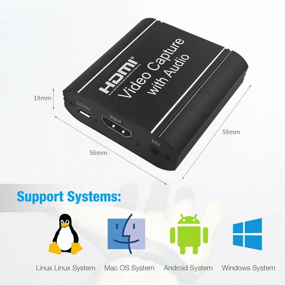 

New product USB2.0 HDMI capture card 1 channel HDMI video capture card live recording box supports OBS