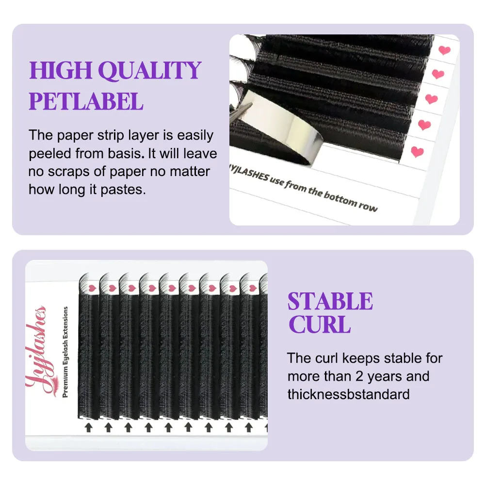 Ресницы JYJLASHES YY формы для наращивания ресниц с двойными наконечниками ручной