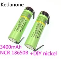 new original ncr18650b 3 7v 3400mah 18650 rechargeable lithium battery is suitable for panasonic flashlight diy nickel film