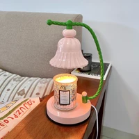 pink electric wax melt candle warmer lamp bedside melter creative table lamps dimmable aromatherapy lamp candle fragrance light