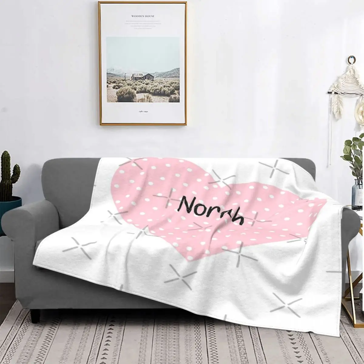 

Manta de Heart Norah, colcha de cama a cuadros, manta Thermal de felpa de Anime, colcha de verano