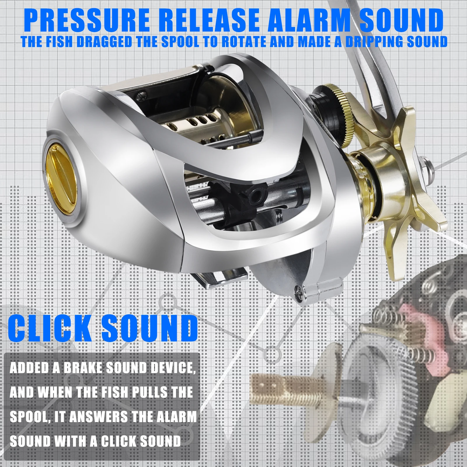 Катушка для заброса приманки OUYALINE полностью из алюминиевого сплава с корпусом и