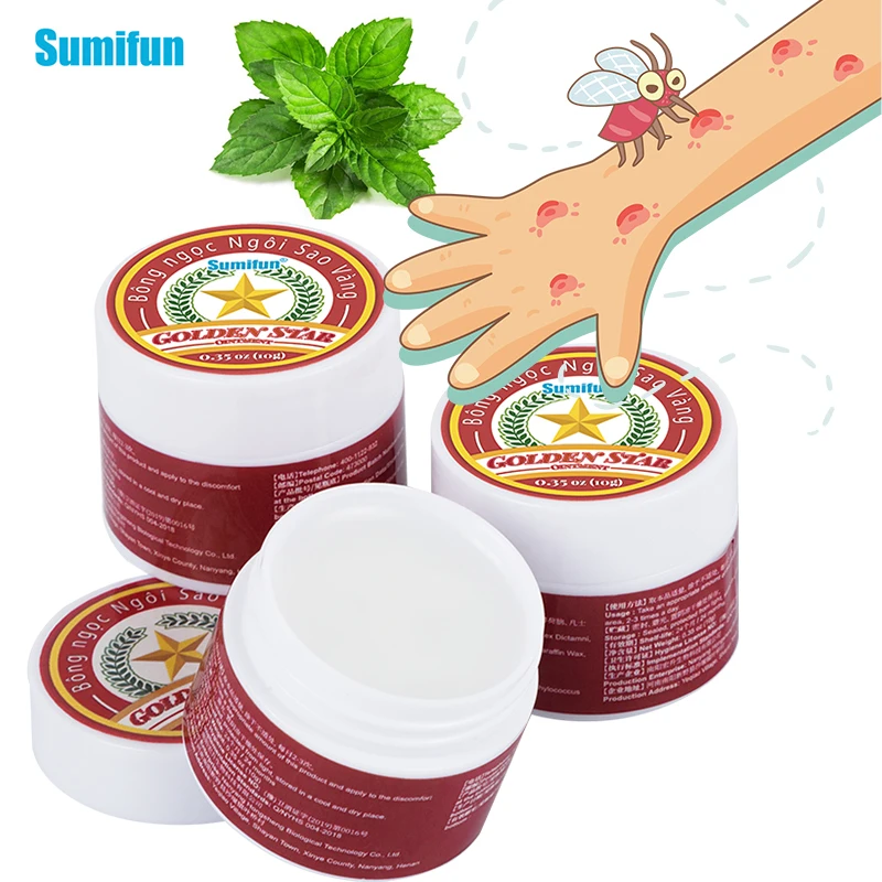 

5pcs Sumifun Cooling Balm Ointment For Anti Mosquito Headache Dizziness Essential Oil Treat Migraine Skin Itchy Medical Plaster