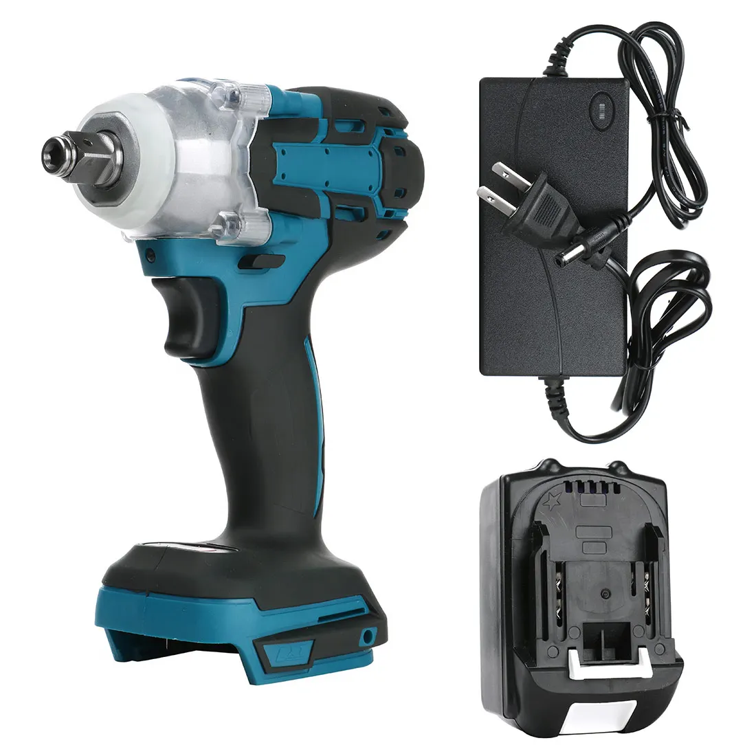 18V 588N.M Brushless Cordless Electric Impact Wrench Stepless Speed Change Switch Power Tools for 18V Makita Battery