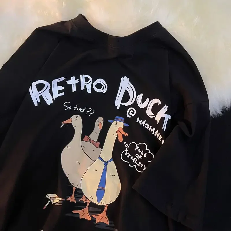 одежда японский стиль мужская футболка рок футболки корейский белая с принтом