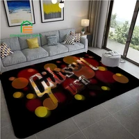 music guitar pattern carpets for bedroom living room kitchen floor mats home decor bathroom non slip floor rug 14 sizes