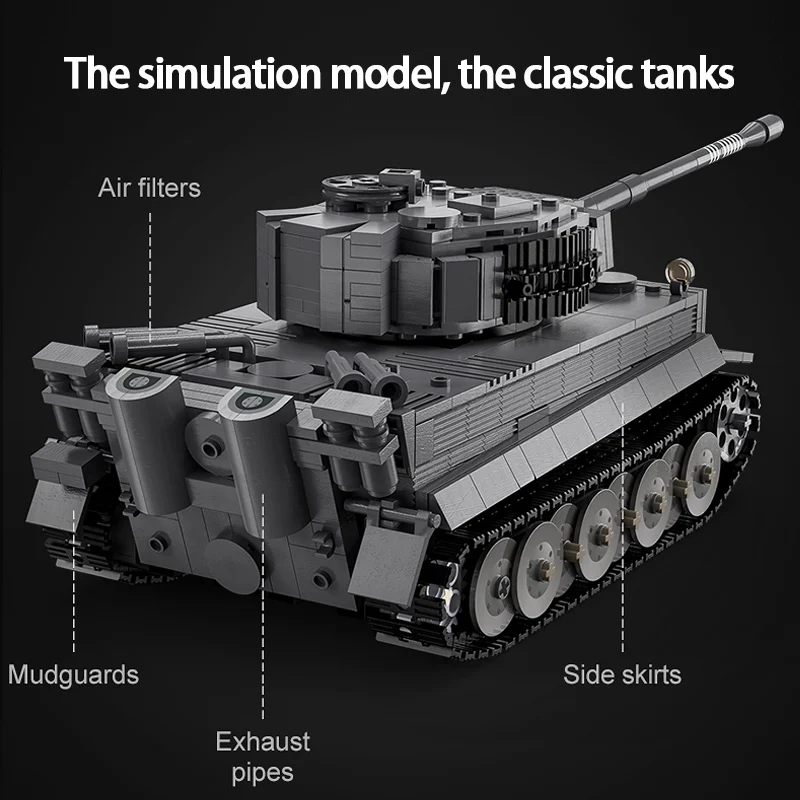 Немецкие военные танки на радиоуправлении WW2 Panzerkampfwagen VI Ausf. Конструктор E Tiger I для