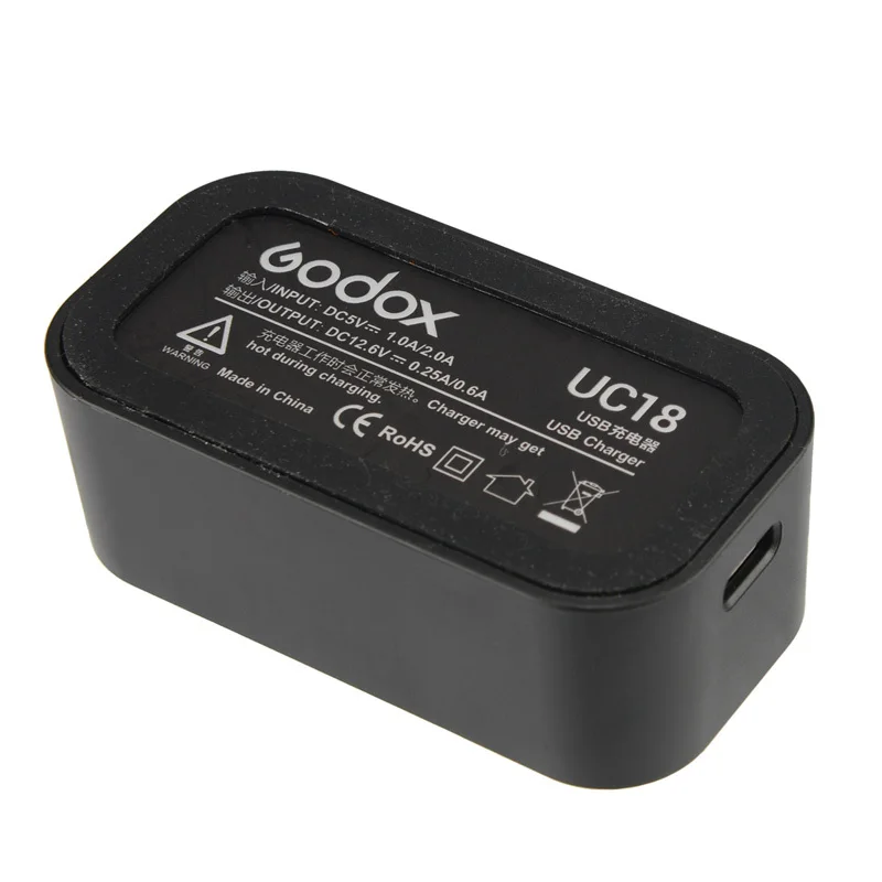 Фото Оригинальное зарядное устройство USB-вспышки UC18 UC20 UC29 для VB18 V850II V860II/VB20 V350/WB29 AD200 AD200PRO №5