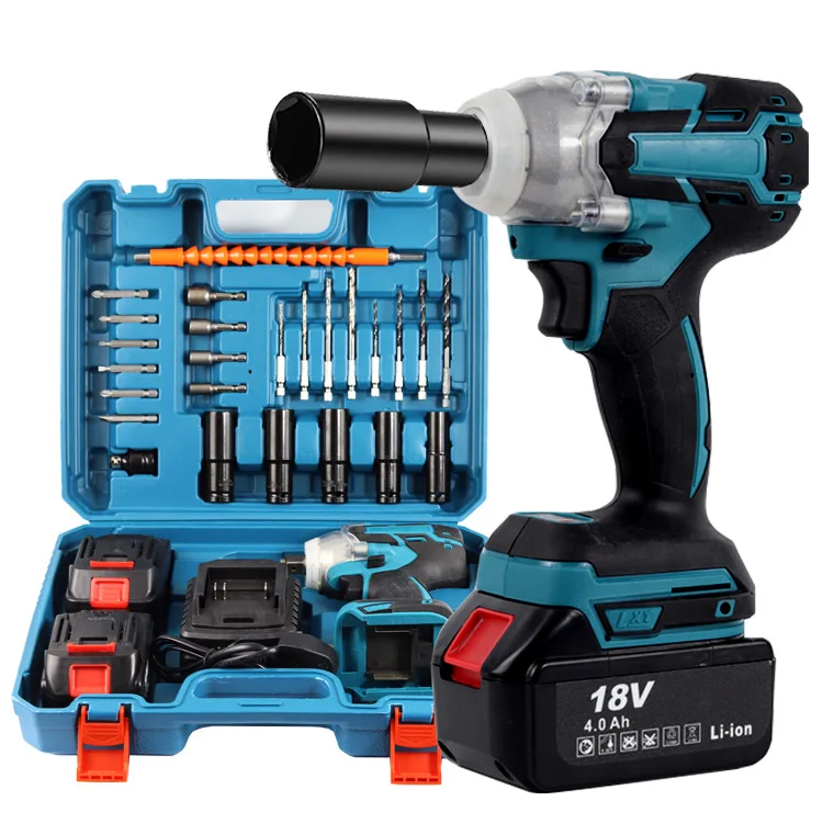 

Electric Impact Wrench Brushless Cordless Electric Wrench 1/2 inch Compatible Makita 18V Battery Screwdriver Power Tools