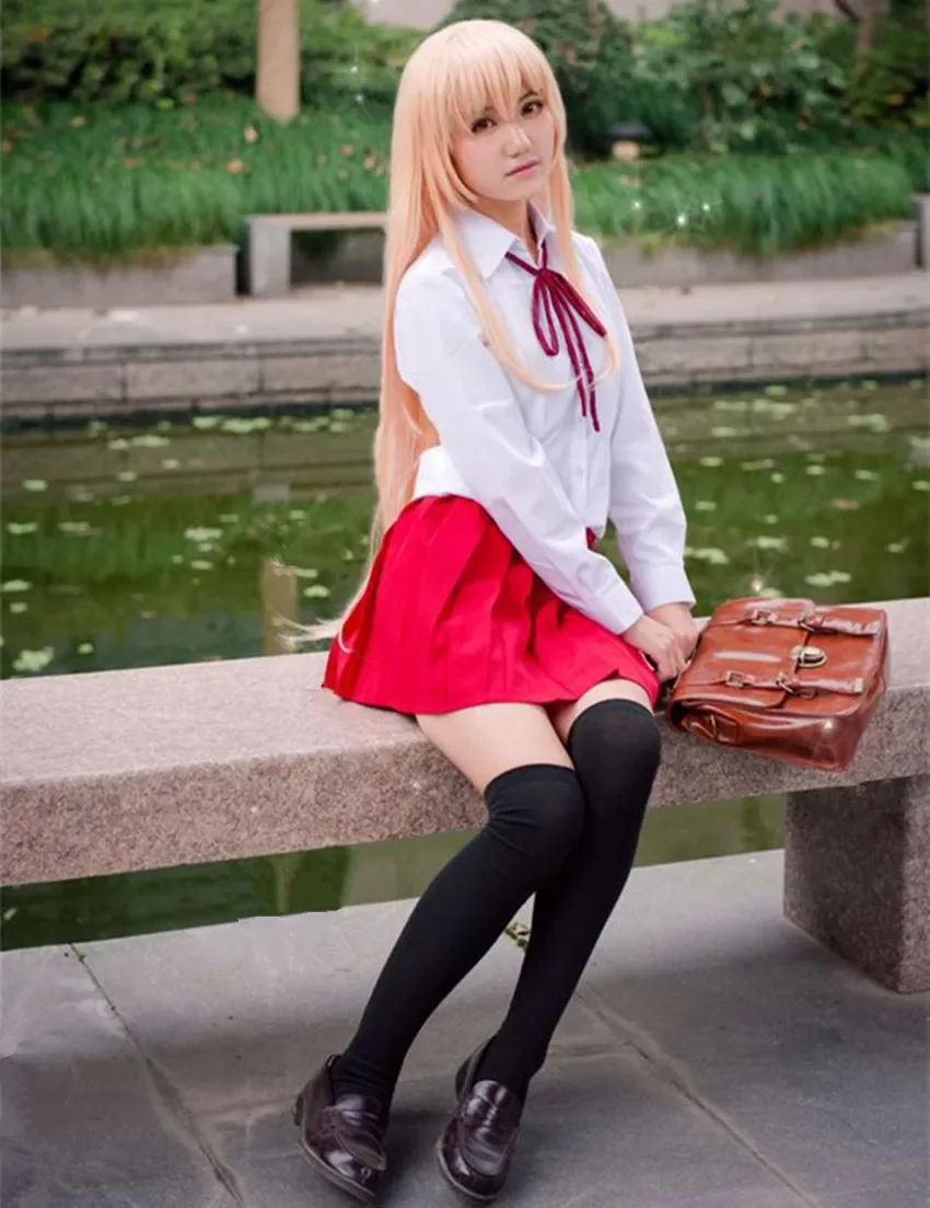 Женский костюм для косплея школьная форма из Японии и Южной Кореи + парик