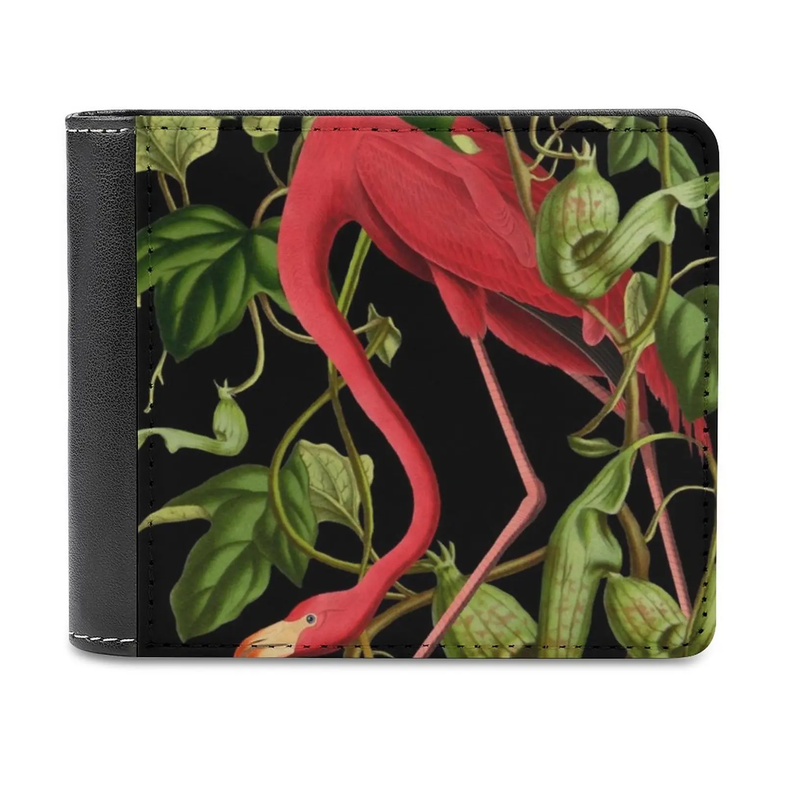 

Flamingo Men's Wallet Purses Wallets New Design Dollar Price Top Men Leather Wallet Flamingo Pink Jungle Plants Tropical Exotic