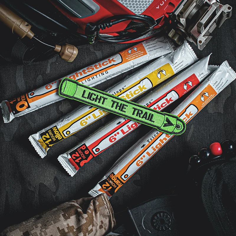 

Outdoor Personalized Embroidery Badge Tactical Glow-In-The-Dark Glow Stick Badge Hunting Apparel Accessories