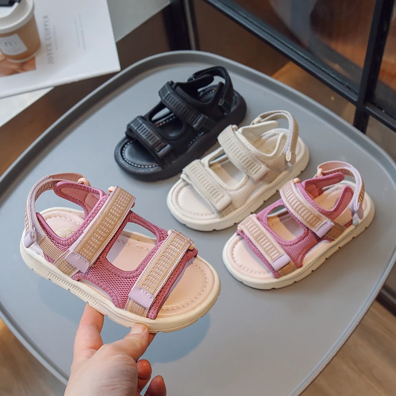 

Сандалии Детские сетчатые для мальчиков и девочек, Модные дышащие кроссовки, крутая спортивная обувь фиолетового цвета, для Великобритании, Новинка лета 2023