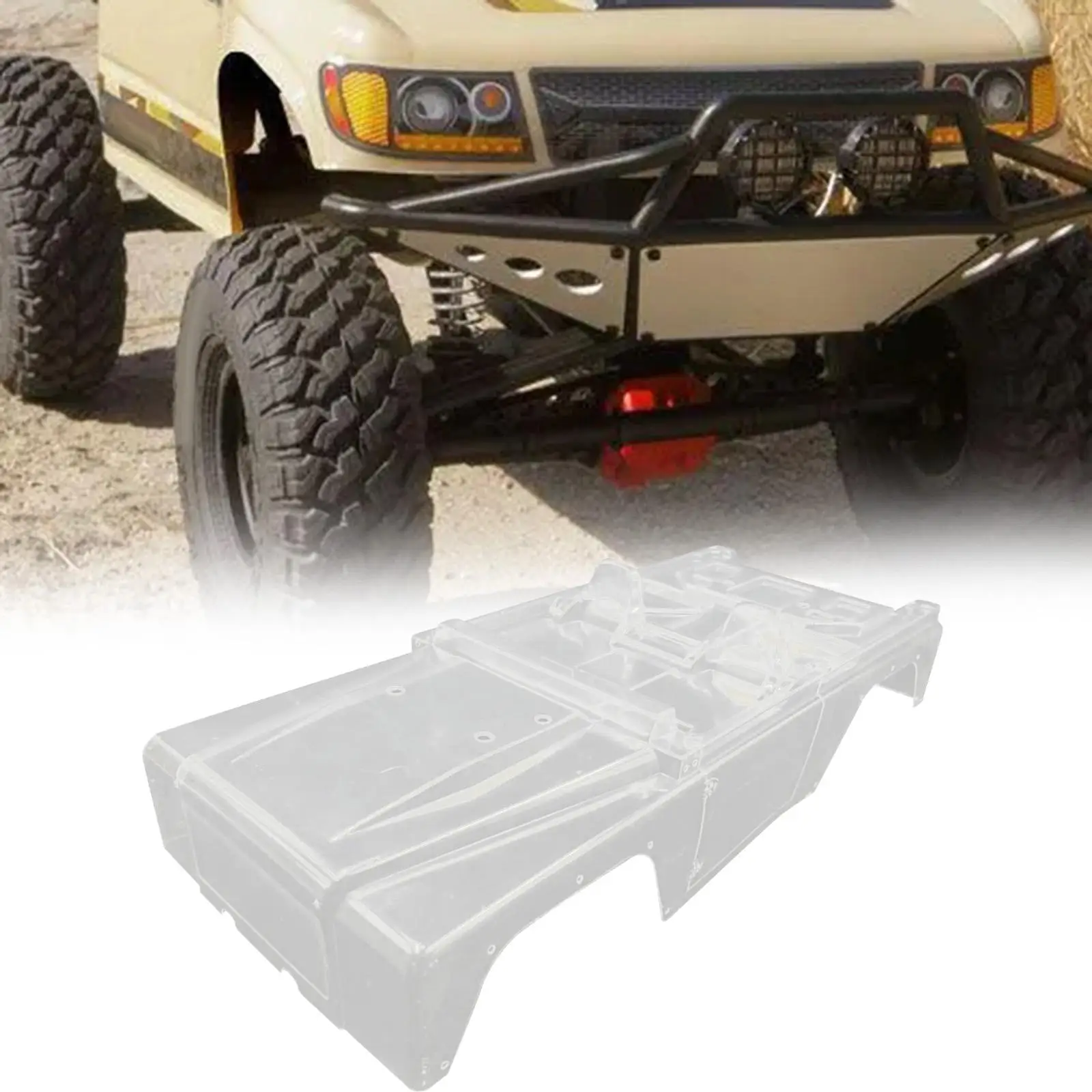 

Transparent Clear Body Shell Durable RC Car Shell Body RC Body Shell Car Body Shell for 1:10 Hobby Car Crawler Vehicles DIY Accs