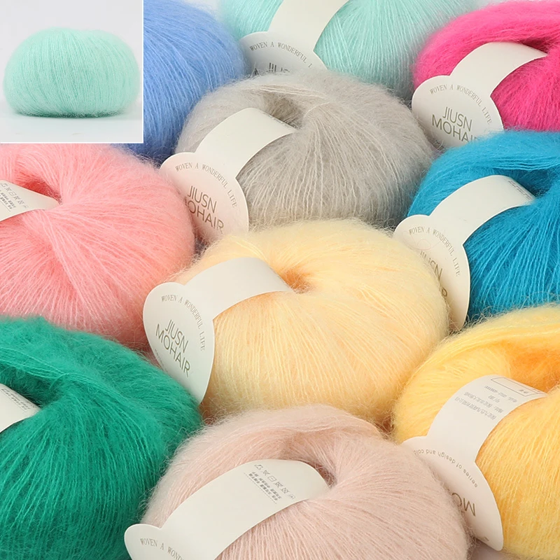 

25g/Ball Mohair Hand-woven Diy Material Package Yarn Crochet Skin-Friendly Baby Wool Thread for Knitting Wool Sweater Shawl Yarn